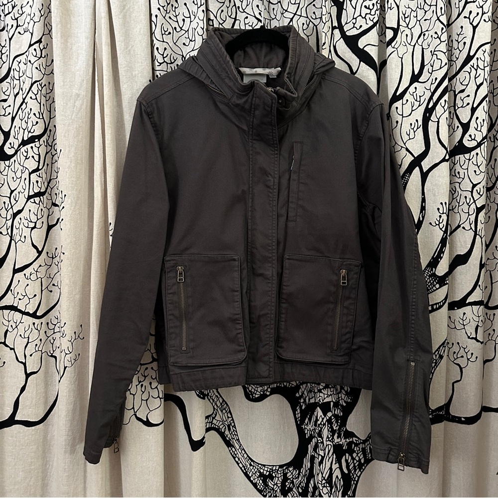 Athleta Hooded Cotton Utility Jacket